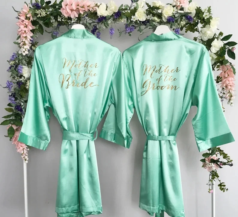 Bridesmaid Robes Maid Of Honor Robe Set Of Blush Rose Gold Mauve Vintage Pink Wedding Bridal Party Kimono Dressing Gown La Marié