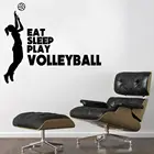 Eat Sleep Play волейбол, классная наклейка на стену, наклейка для волейбола, спорт, домашний декор для стен A002961