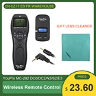 YouPro MC-292 DC0DC2N3S2E3 2,4G беспроводной пульт дистанционного управления ЖК-Таймер спуска затвора каналы для CanonSonyNikonFujifilm и т. д.