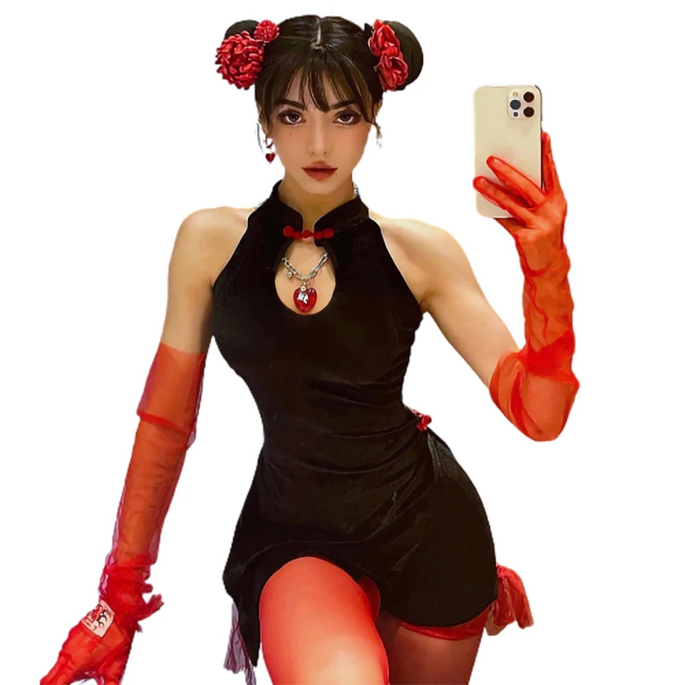 

Belle Cosplay Anime Sexy Costume Dress Stockings Clothing Cheongsam Fullbody Suit Halloween Party for Women Cosplay Show