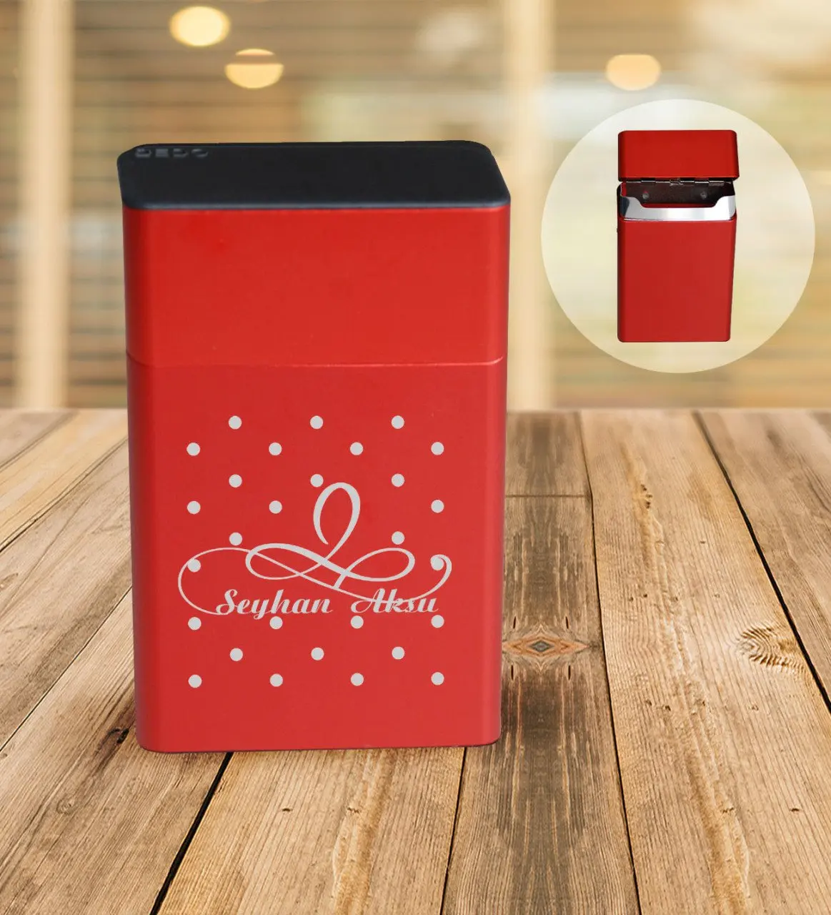 

Personalized Is Red Metal Cigarette case-4
