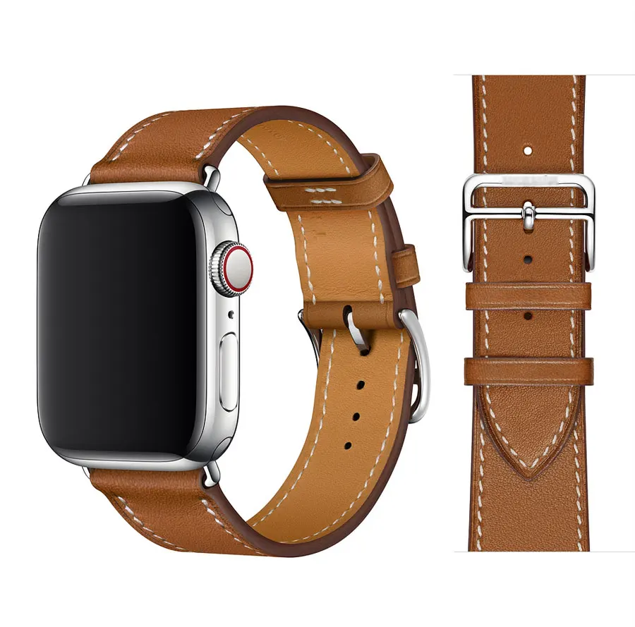 Ремешок EIMO для apple watch Band из натуральной кожи apple watch 4 3 38 мм iwatch band 42 мм 44 мм 40 мм одиночный походный браслет ремешок для часов