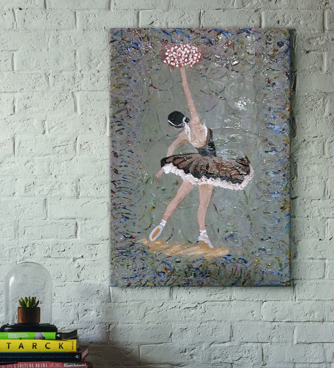 

Handmade Colors İçindeki Ballerina Acrylic Canvas Table (30x50 cm) gift Home Decoration Special Design Home Office Business Quality