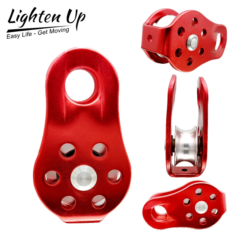 

Lighten Up Rock Climbing Pulley Fixed Sideplate Single Sheave Pulley Outdoor Survival Tool High Altitud Traverse Hauling Gear
