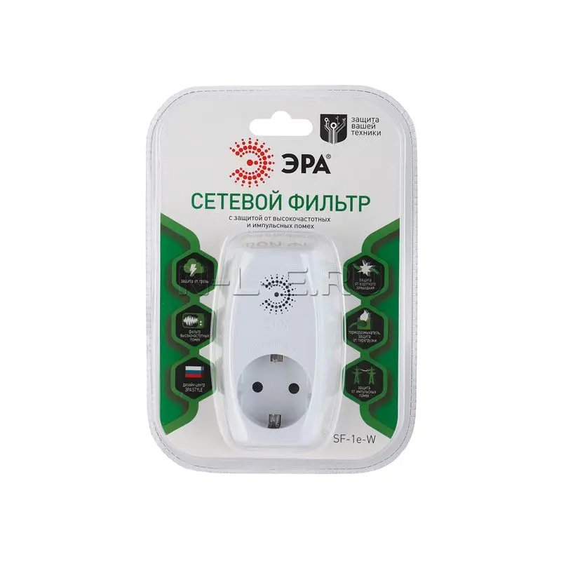 Mains filter era (white) 1h with ground PCs sf-1e-w (new) | Электронные компоненты и принадлежности