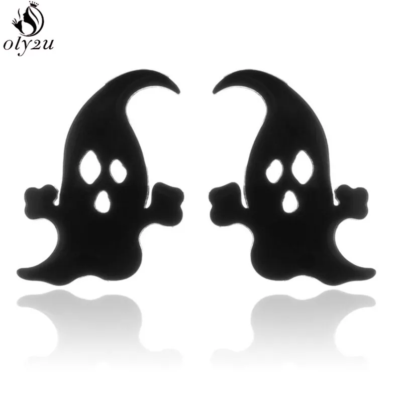 Oly2u Fashion Pumpkin Funny Earrings Women Halloween Jewelry Cute Ghost Stud Best Easter Gift for Girls Kids Friends | Украшения и