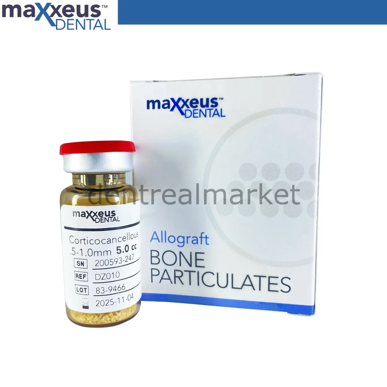 

Maxxeus Allograft-твердые частицы кость-Corticocancellous-5 cc