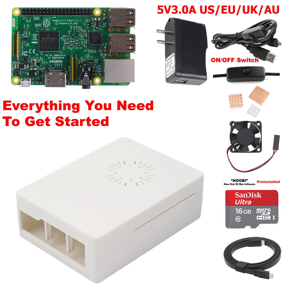 Raspberry Pi 3 Model B стартовый набор S3B01 - Комплект: Комплект 5