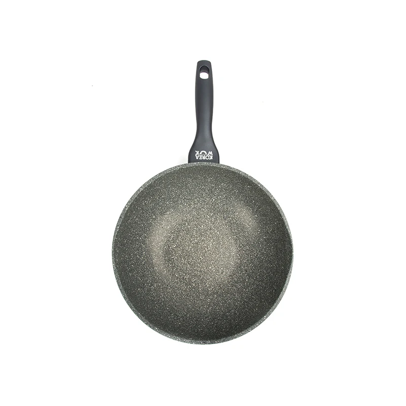 Aluminum wok Korea with non-stick coating Mega stone inside and outside diameter of 30 cm-kww3021ms | Дом и сад