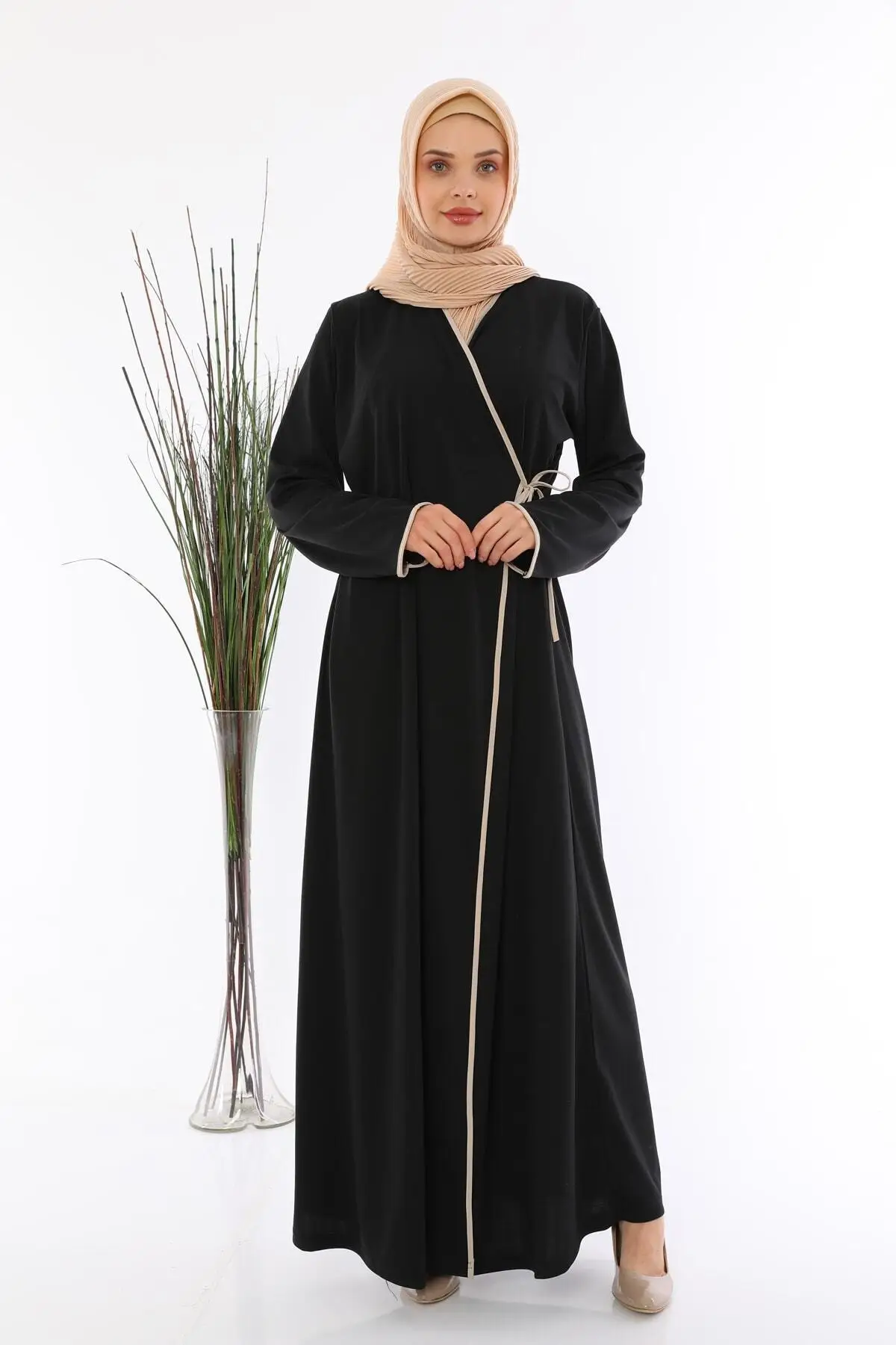WOMEN PRAYER DRESS WITH SIDE TIE LYCRA MUSLIM CLOTHING FASHION STYLISH
