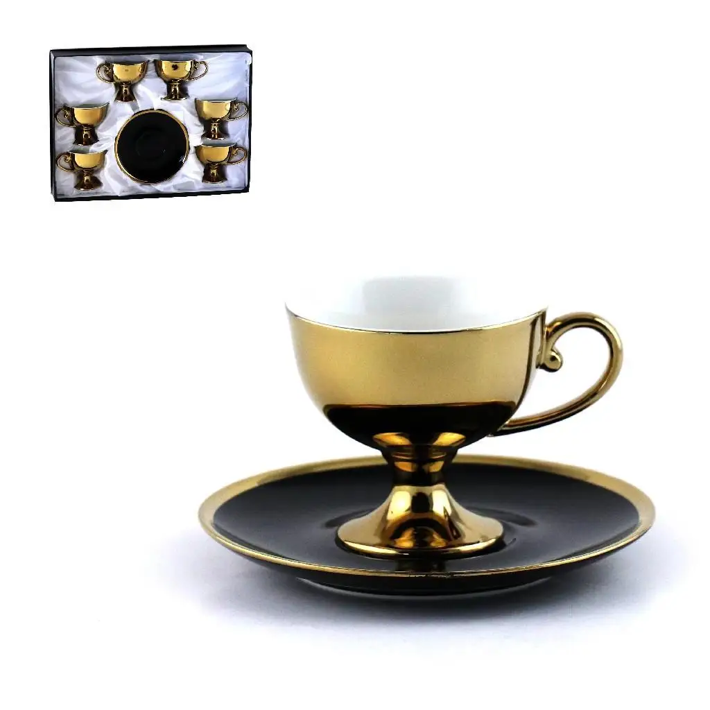 Набор роскошных золотых фарфоровых чашек 6 шт. креативные фарфоровые чашки и