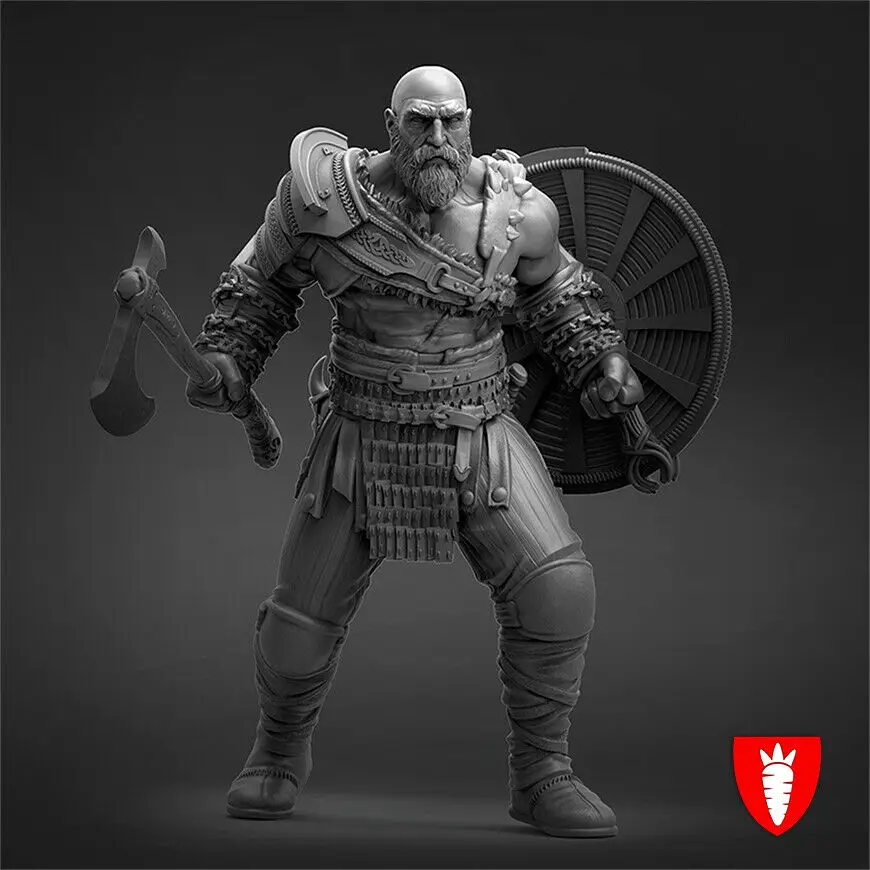 75 mm miniature Barbarian(Kratos) by BloodCarrotKnights resin kit | Action Figures