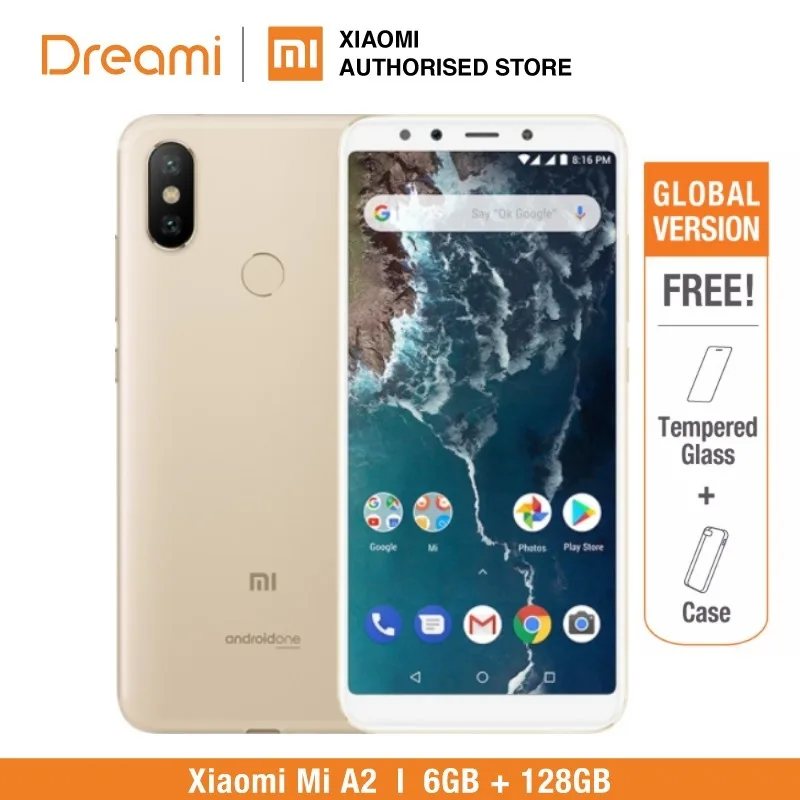 Глобальная версия Xiaomi Mi A2 128 GB rom 6 ГБ ram Мобильный смартфон телефон | Мобильные