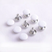 metal double cap leather rivets white metal rivet studs for leather craft clothesshoesbagsbelts repair decoration 50s