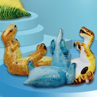 realistic dinosaur pattern swimming mattress swimming pool floater float seat accessories inflatable beach mattress chair