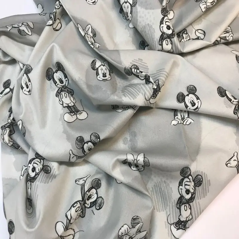 Хлопчатобумажная ткань с эффектом карандаша Микки Мауса по метрам детская