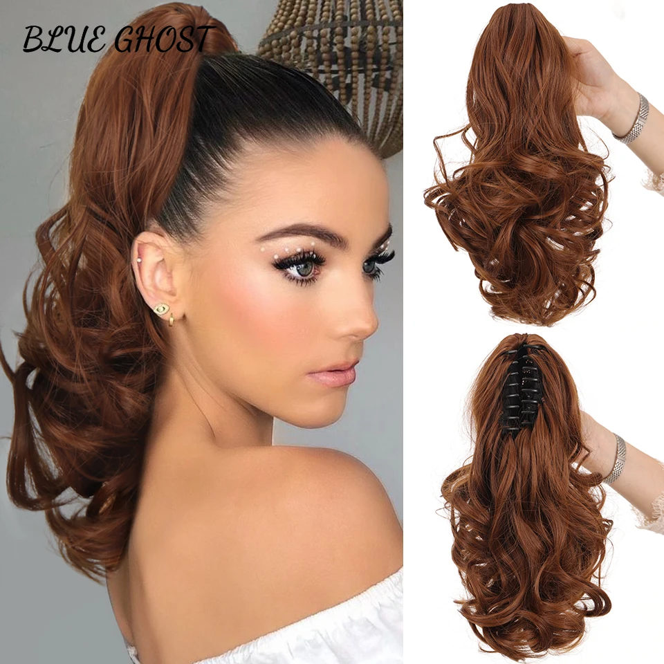 

Synthetic Hair Extension Wavy Curly Ponytail Extensions For Women Clip-on Hair Natural Hairpiece Pony Tail Heat Resistant Wire