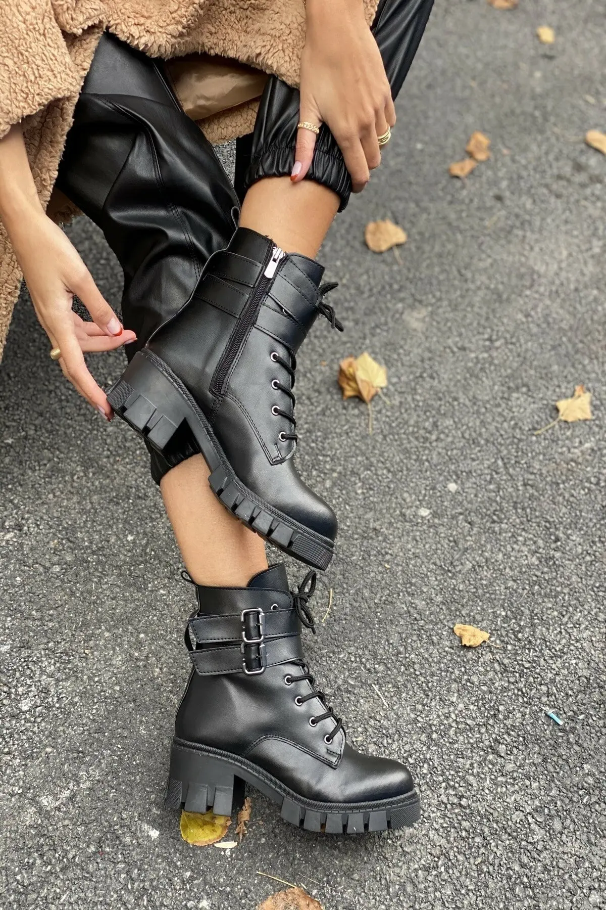 

Women Winter New Season Leather Boots Platform Shoes High Heels Suede 2021 Luxury Designer Black Skin Ankle Made in Turkey