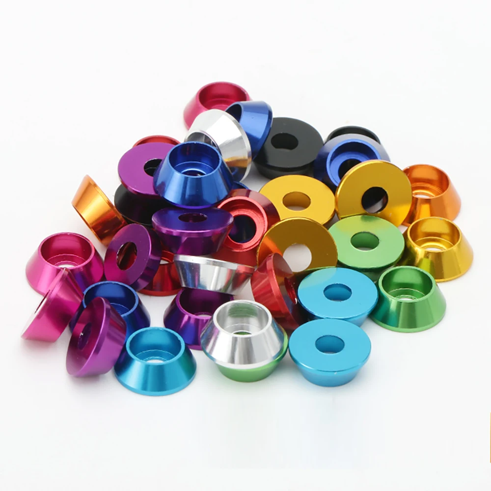 5pcs/lot Aluminum Cap Head Washer M2 M2.5 M3 M4 Colourful Aluminum Gasket Washer for Hex Socket Cap Head Screw RC Parts