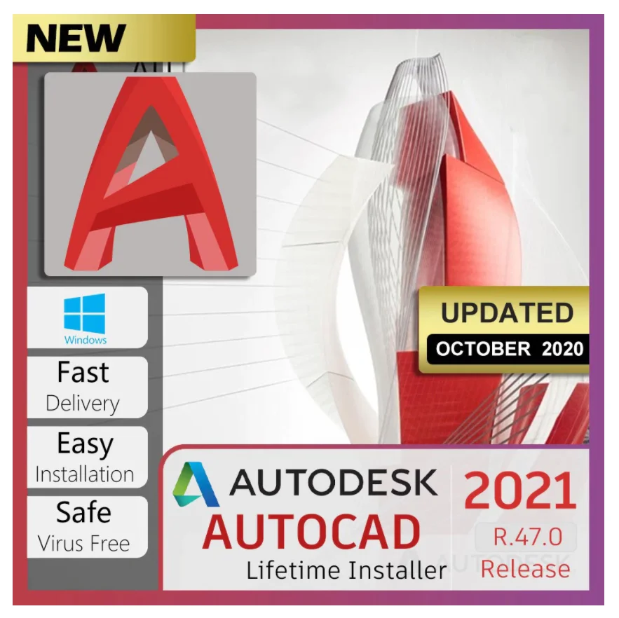 

Auto CAD 2021Real installation activationPermanent use for windows and Mac