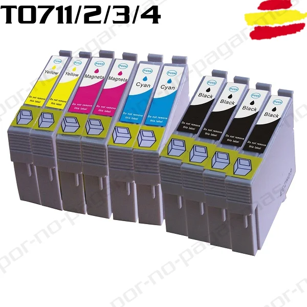 10x T0711 T0712 T0714 T0713 T0715 чернильные картриджи для EPSON STYLUS DX4000 DX4050 DX4400 DX5000 DX4450 DX5050 DX6000 DX6050