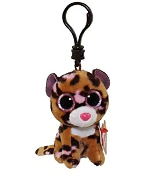 Patches the Leopard Ty Beanie Big Eyes плюшевая кукла для ключей, игрушка " 10 см - Цвет: Patches the Leopard
