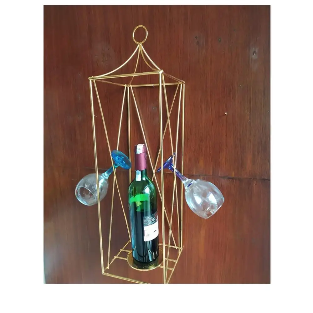 

Wooden Red Wine Beer Rack Bottle Holder Goblet Holder Gold Metal Candle Holder Candlestick Artificial Flower Flower Pot