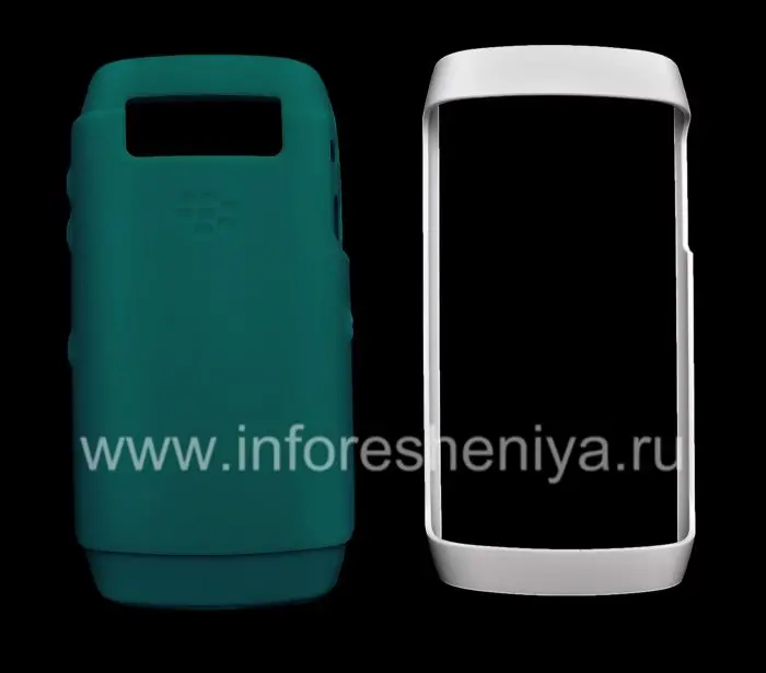 Оригинальный силиконовый чехол с пластиковым ободком Hardshell & Skin для BlackBerry 9100/9105