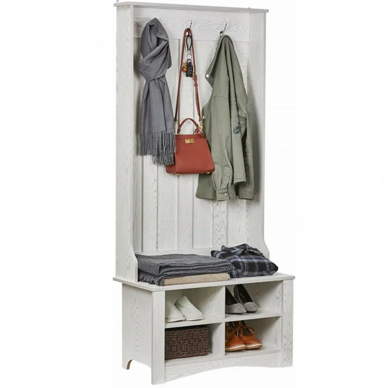 Деревянная вешалка для пальто 70 дюймов верстак обуви с деревьями прихожей