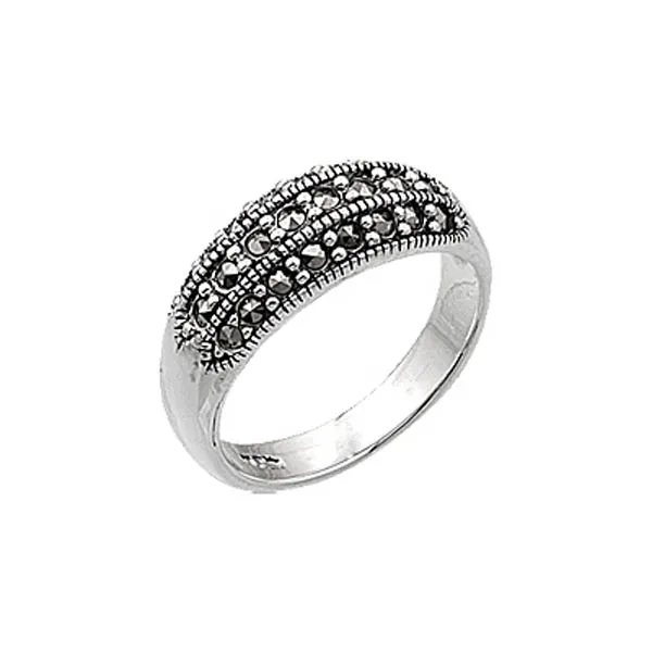 

Серебряное 925 пробы кольцо из марказита