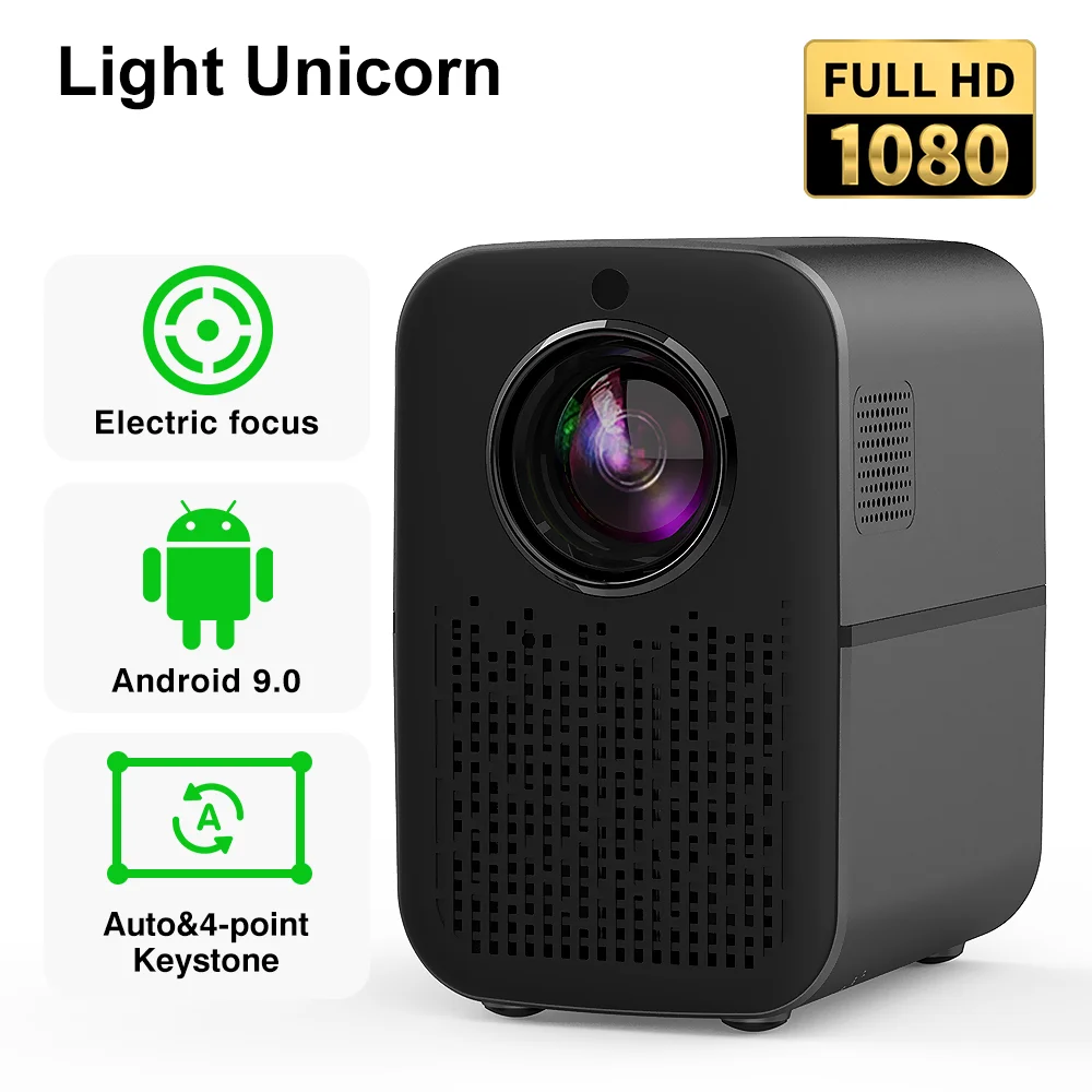 Светодиодный видеопроектор M6A 1080P Android 9.0 портативный проектор для дома Full HD 6000