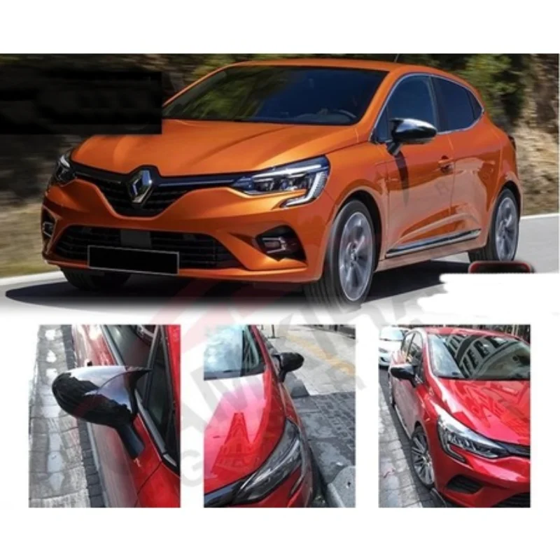 

Зеркальный чехол для Renault Clio V, модель 2020 года, и после этого, с изображением Бэтмена, св. Пианино, черная поверхность, левый и правый комплект, ...