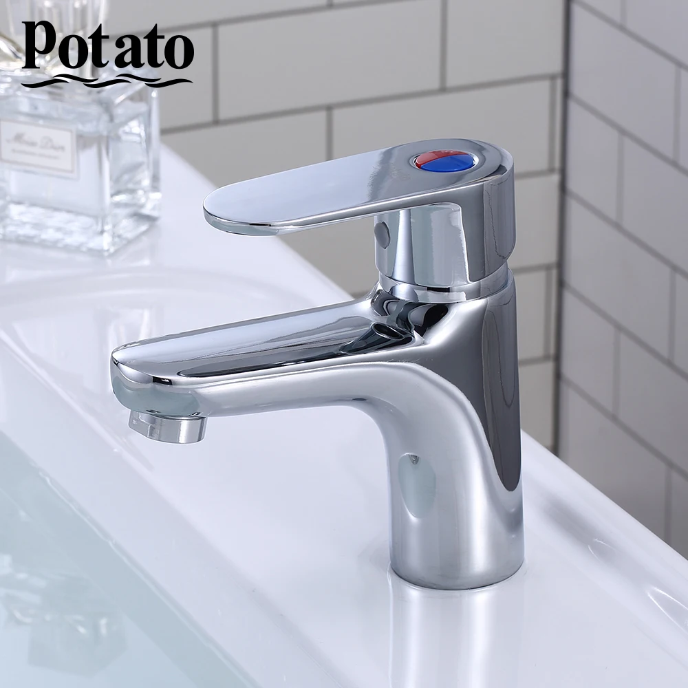 Potato Смесители для ванной комнаты хромированный фильтр стальной кран раковины