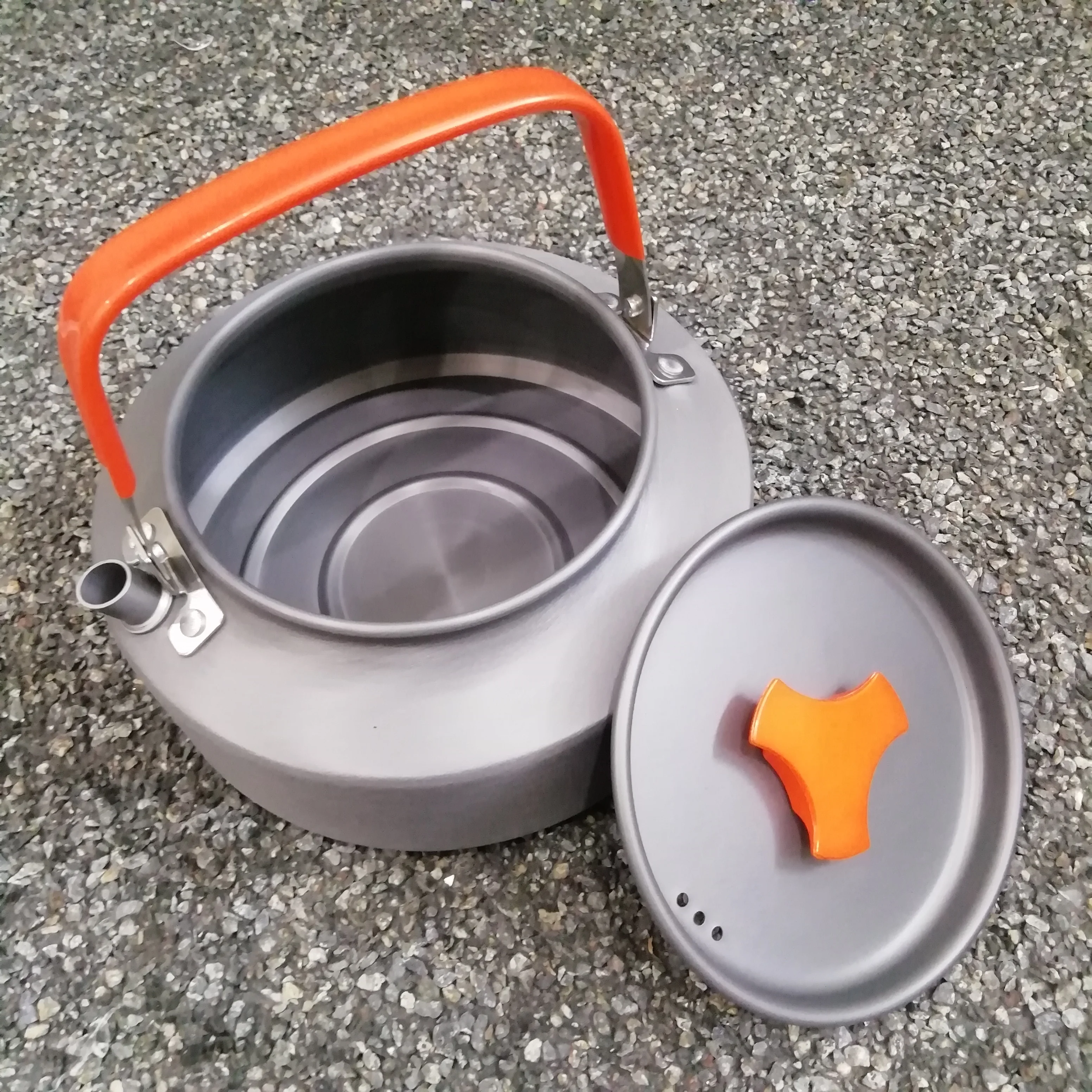 Походный Чайник 1.6 л оранжевая ручка чайник туристический для туризма похода