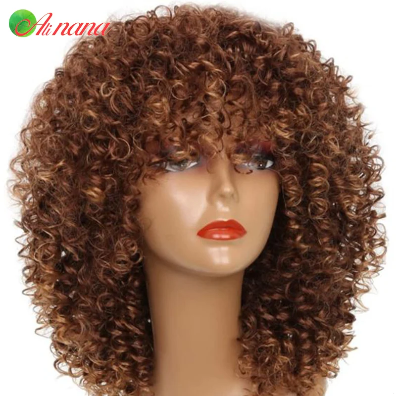 Перуанские парики Remy для черных женщин афро вьющиеся человеческие волосы с