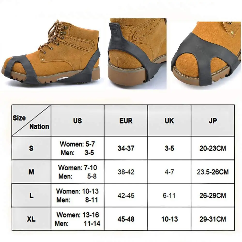 

2pc Non-slip Crampons For Snow Walking On Icy Roads Snow Ice 8-Tooth 5-Tooth Surface Fall Prevention Simple Crampons For Hiking