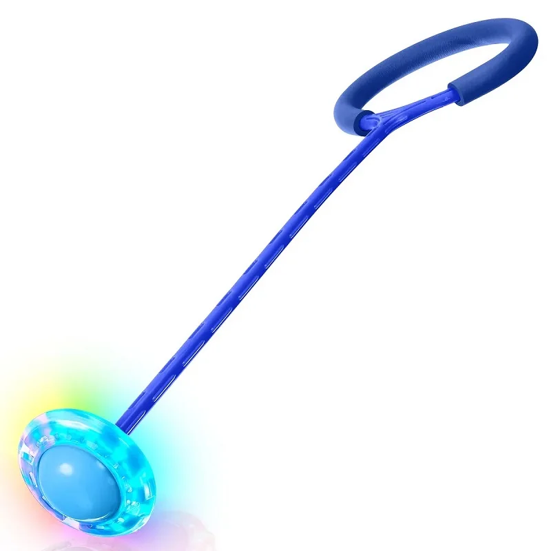Нейроскакалка Star accessories светящаяся скакалка на ногу с LED роликом синий |