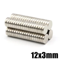 102050100pcs 12x3 ndfeb neodymium magnet super powerful small round permanent disc magnetic imanes 123