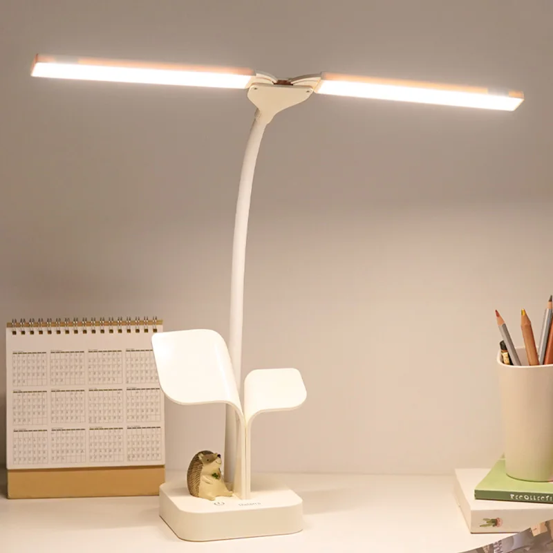 

Meterra Desk lamp eye protection desk student charging plug-in dual-use dormitory bedroom led children's learning writing bed