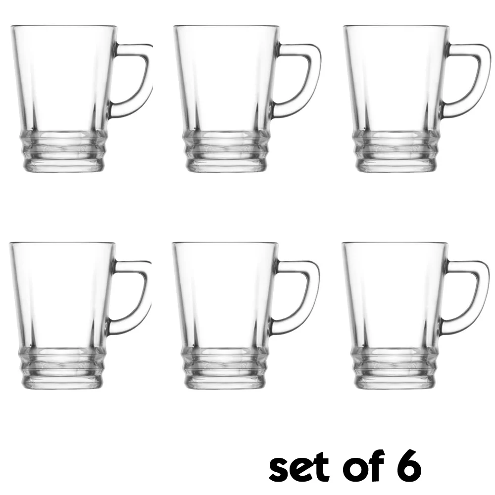 6 шт. стеклянная чашка кружка кружки стеклянные кофейные чашки чайные кухонные
