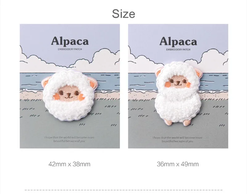 WhatIlife горячая Распродажа DIY тряпичным мешком заплата вышивки Милая Белая