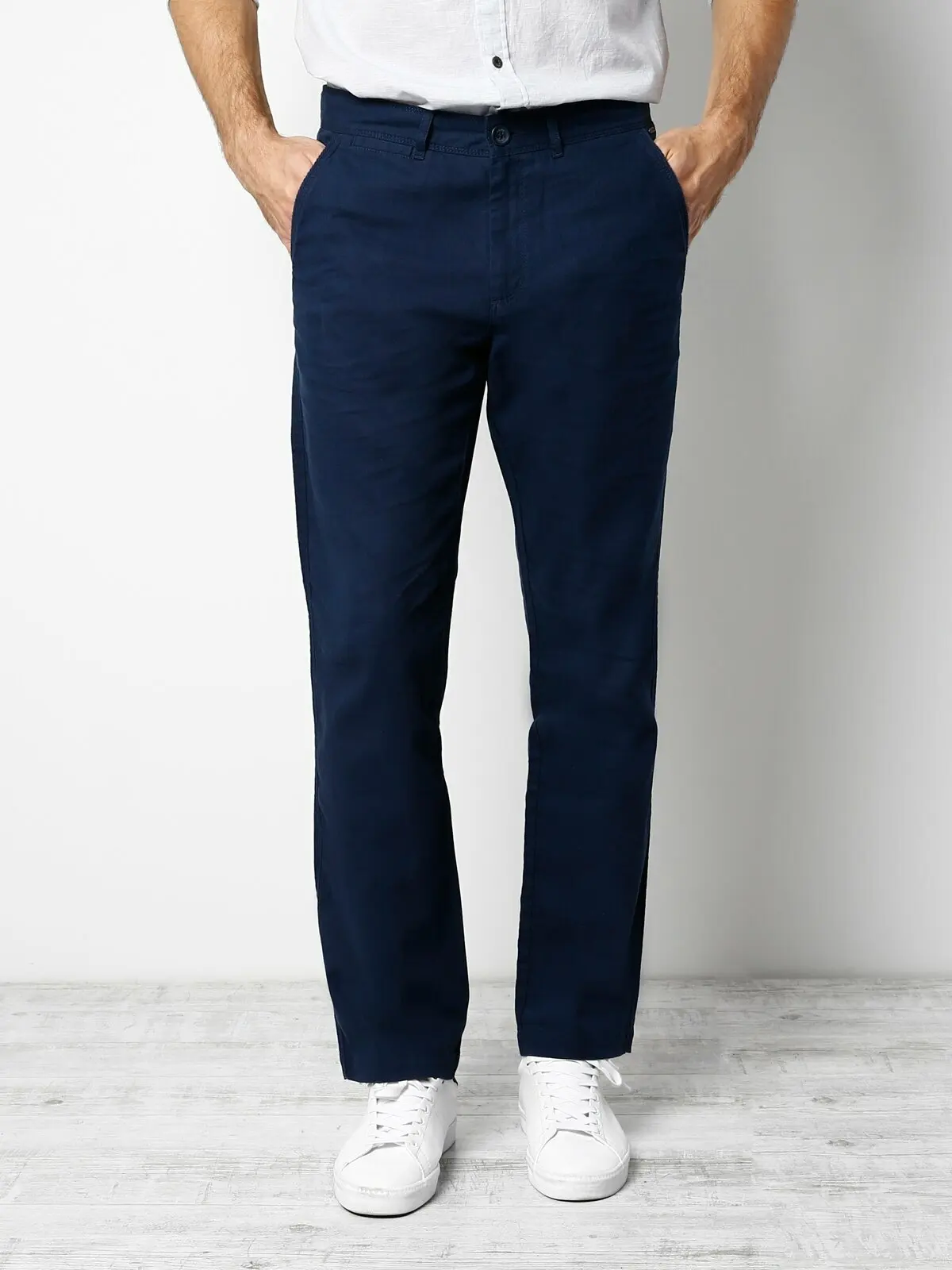 

Colins Men Regular Fit Dark Navy Pants Jean men's trousers men's pants Trousers for men men pants, CL1027130