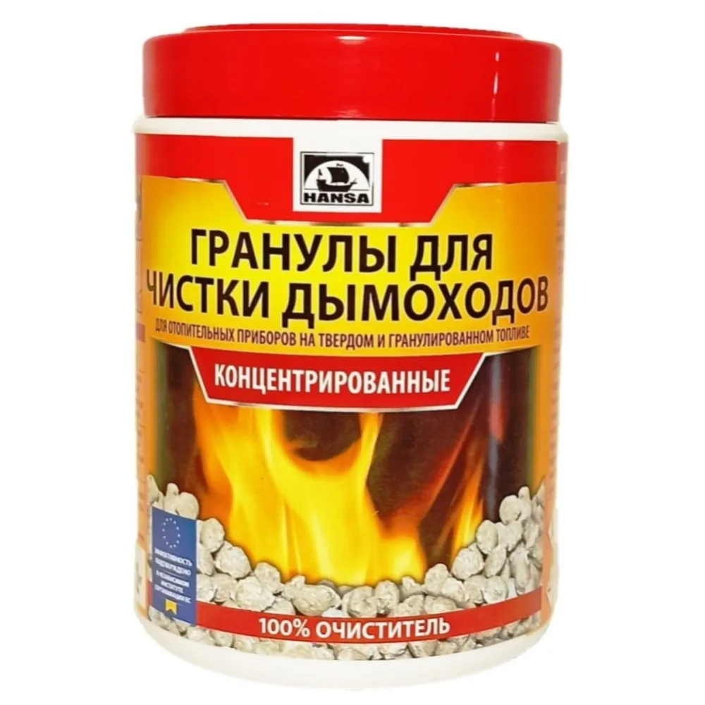 Трубочист в гранулах по 1 кг. Удаляет сажу трубе. Для чистки каминной трубы. |