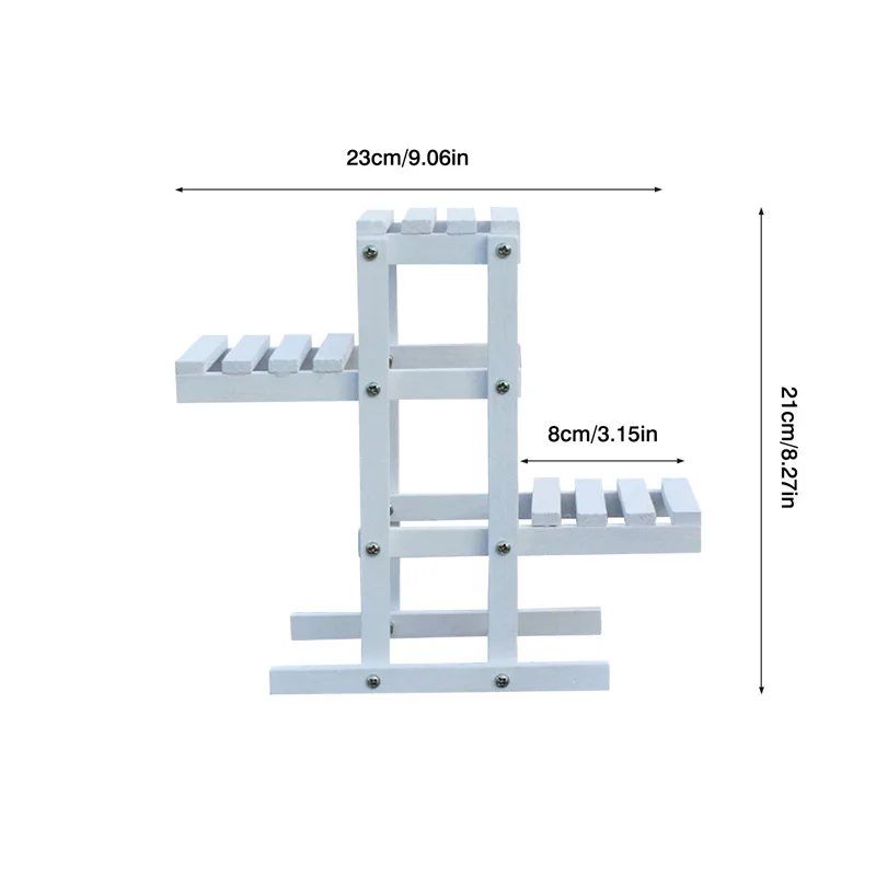 

1 PCS Wooden Storage Rack Flower Pot Stand Holder Household Balcony Display Wrought Multi-Layer Interior Decoration