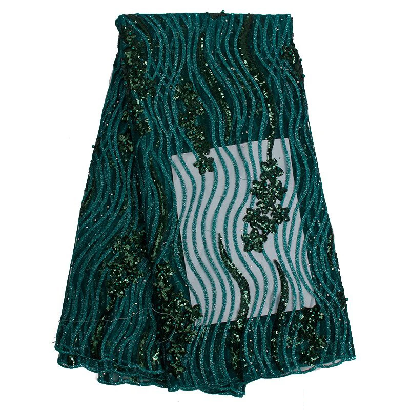 2019 French velvet Sequins Lace Fabric High Quality African Tulle Embroidery For Nigeria Party Dress | Аксессуары для одежды
