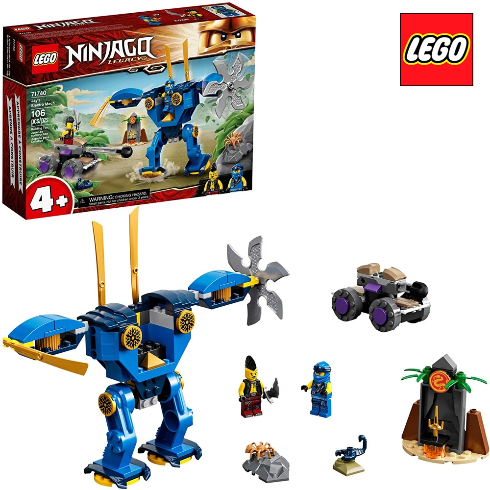 LEGO NINJAGO Legacy Jay'S Electro Mech 71740 Original para niños, nuevo juguete para niños, regalo de cumpleaños y Navidad para niños y niñas