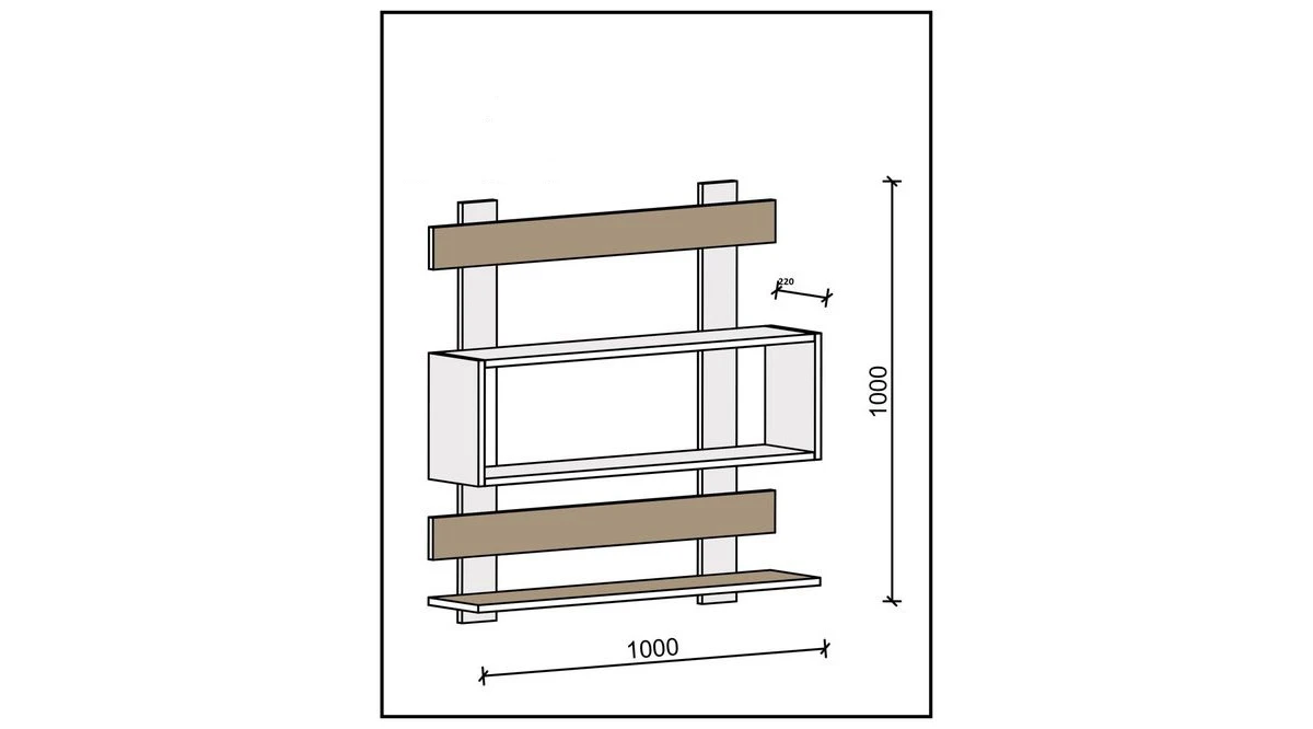

Home Furniture Fantastic Wall Shelf White And Walnut