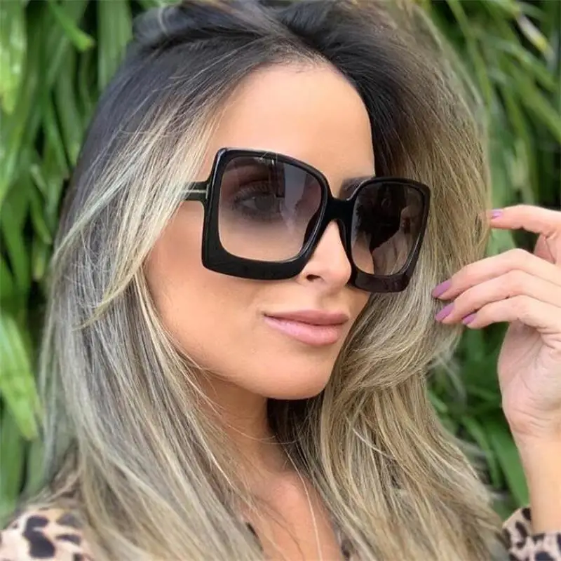 Очки солнцезащитные женские большие винтажные дизайнерские модные роскошные