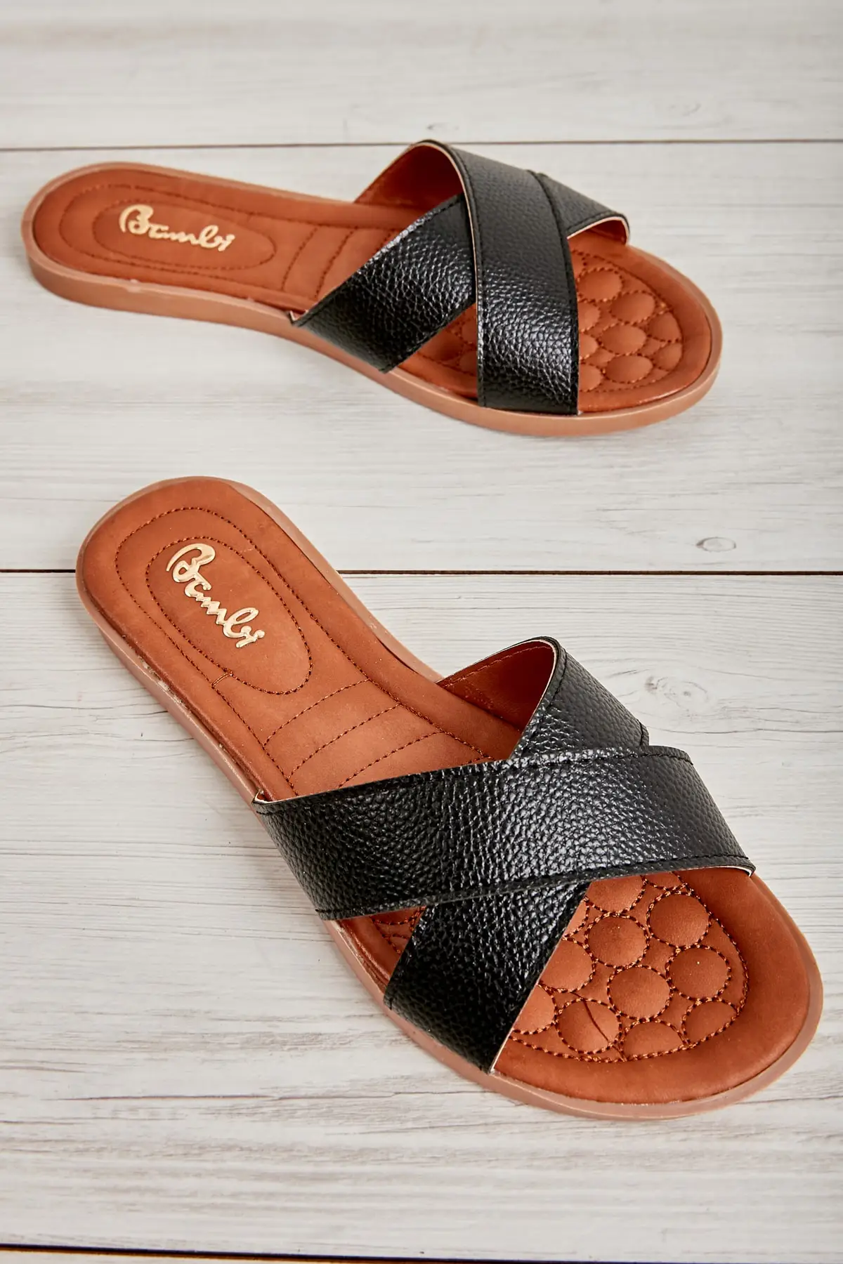 Bambi/черные женские тапочки H0635065009 | Обувь