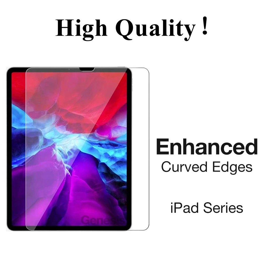 

9H Tempered Glass For iPad 10.2 inch 2020 2.5D Full Cover Screen Protector For iPad Pro 11 Air 2 3 MiNi 5 4 3 2 2017 2018 Glass